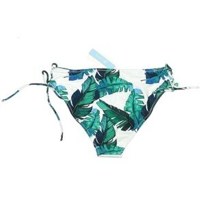 NWT CUPSHE Tropical Palm Leaves Lace Up Side Bikini Bottom Size X-Large